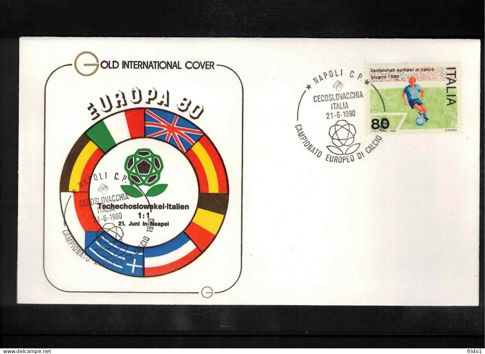 Italy 1980 European Football Championship Italy  - Football Match Czechoslovakia - Italy Interesting Cover - Championnat D'Europe (UEFA)