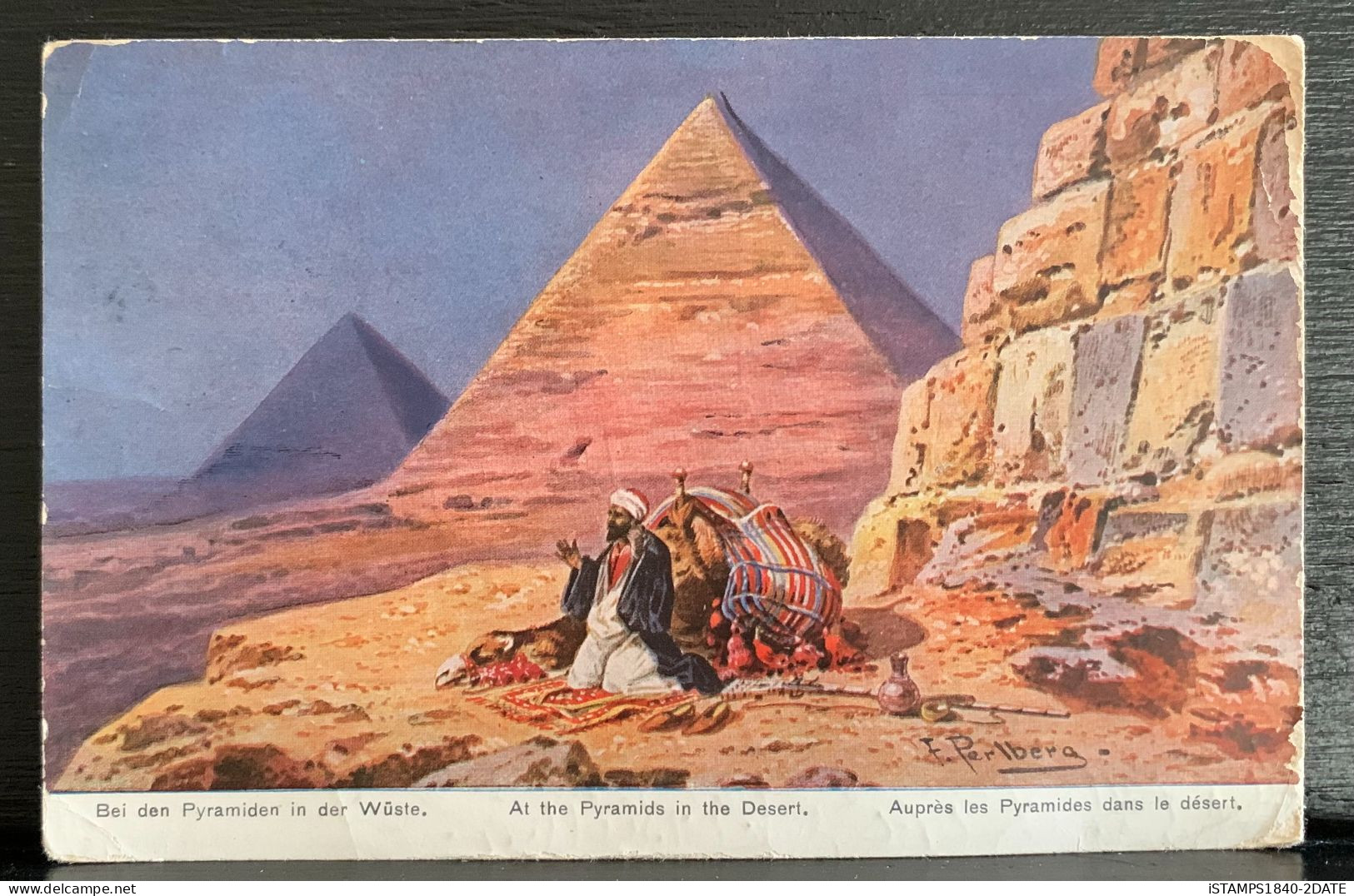 001062/ Egypt, At The Pyramids, In The Desert, - Pyramides