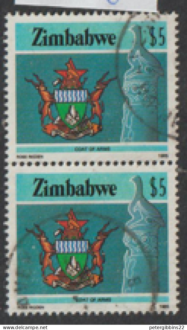 Zimbabwe  1985   SG 680  $5   Fine Used  Pair - Zimbabwe (1980-...)