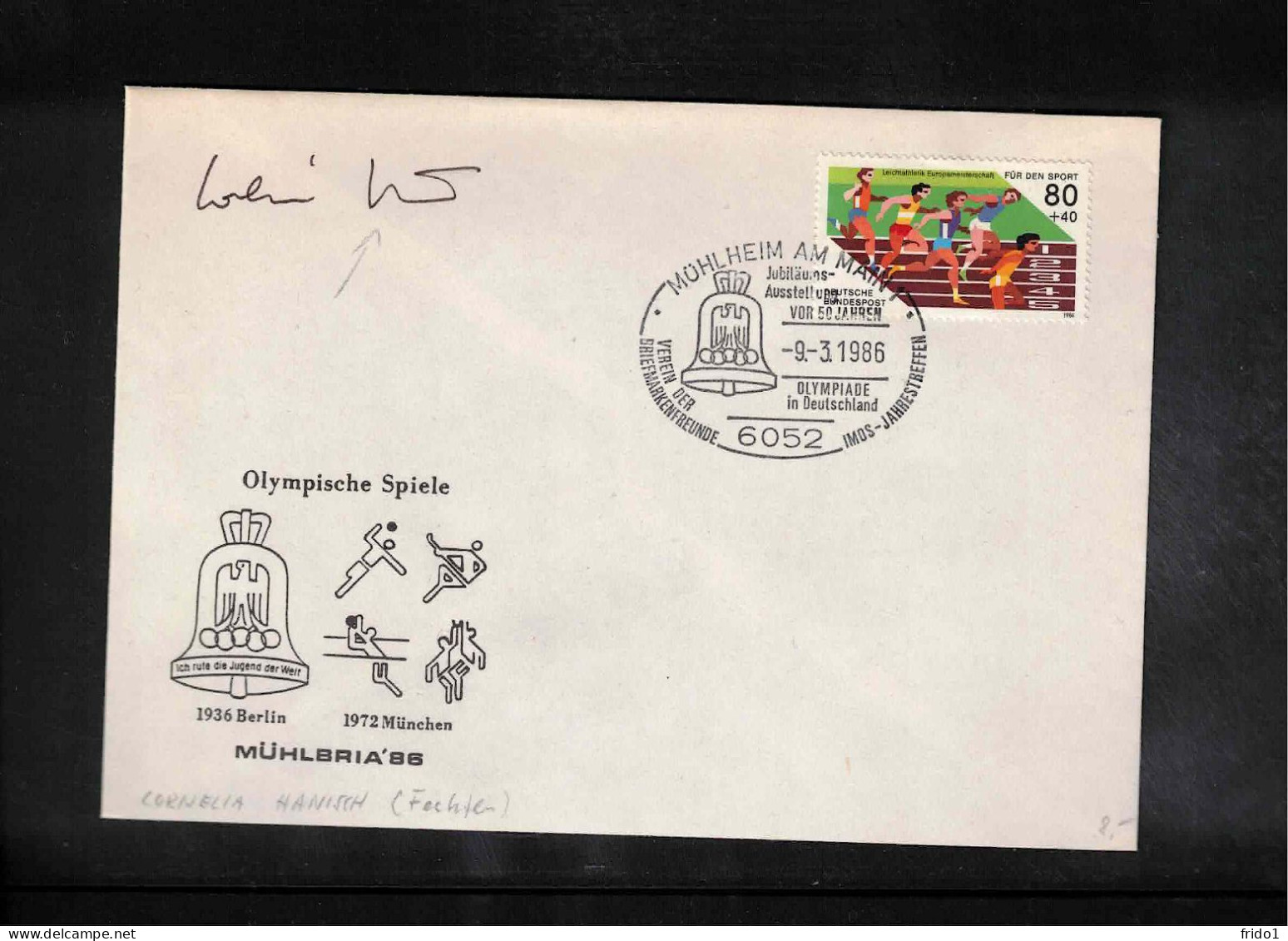 Germany 1986 Olympic Games Berlin + Muenchen - Fencing Cornelia Hanisch Autogramme Interesting Cover - Esgrima