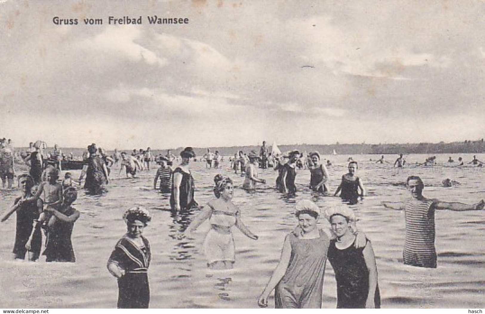 2791	92	Gruss Vom Freibad Wannsee (Sher Kleine Falten Im Ecken) - Wannsee