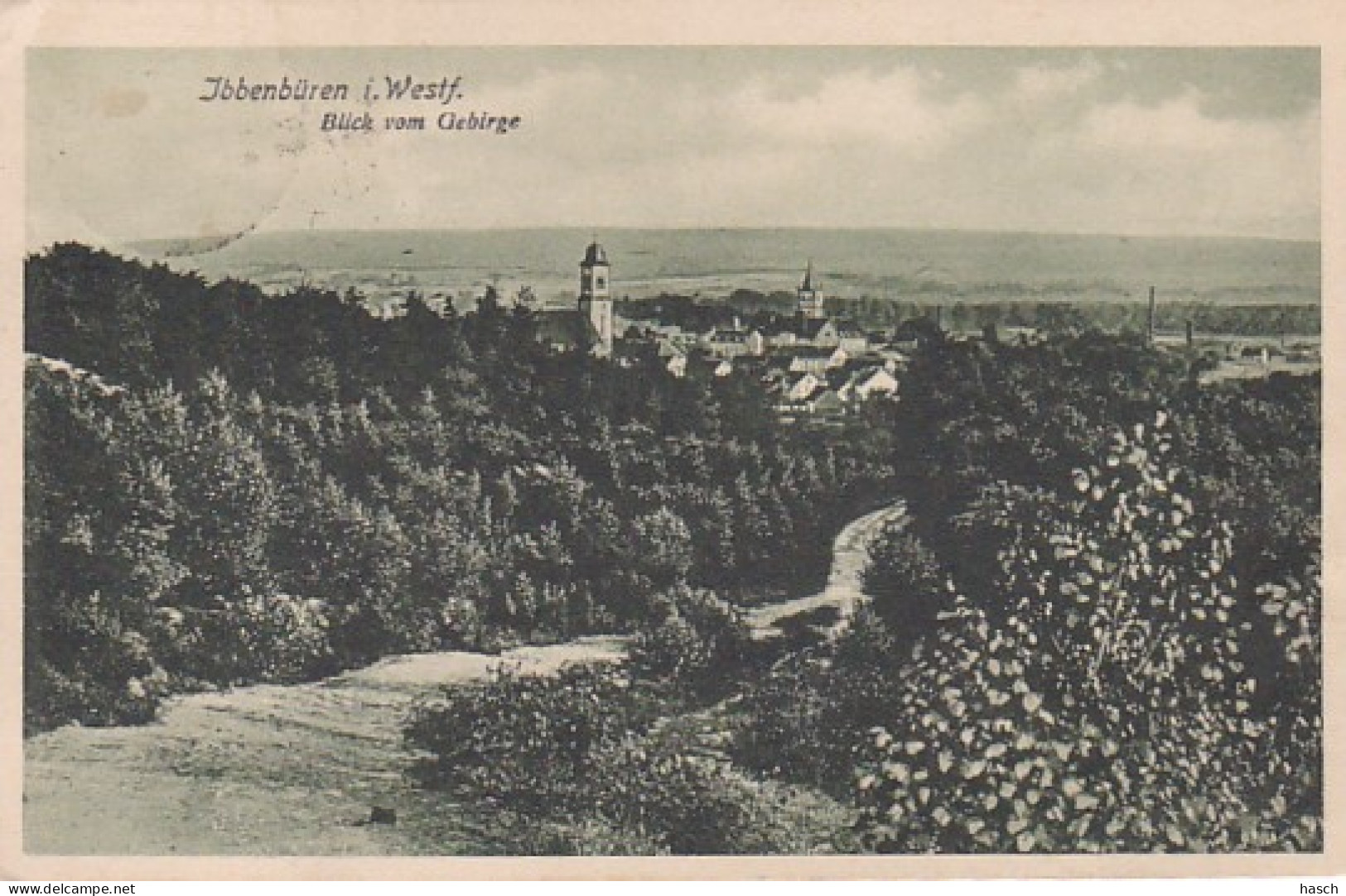 2791	105	Ibbenbüren, Blick Vom Gebirge 1921 (Ssehr Kleine Falten Im Ecken) - Ibbenbueren