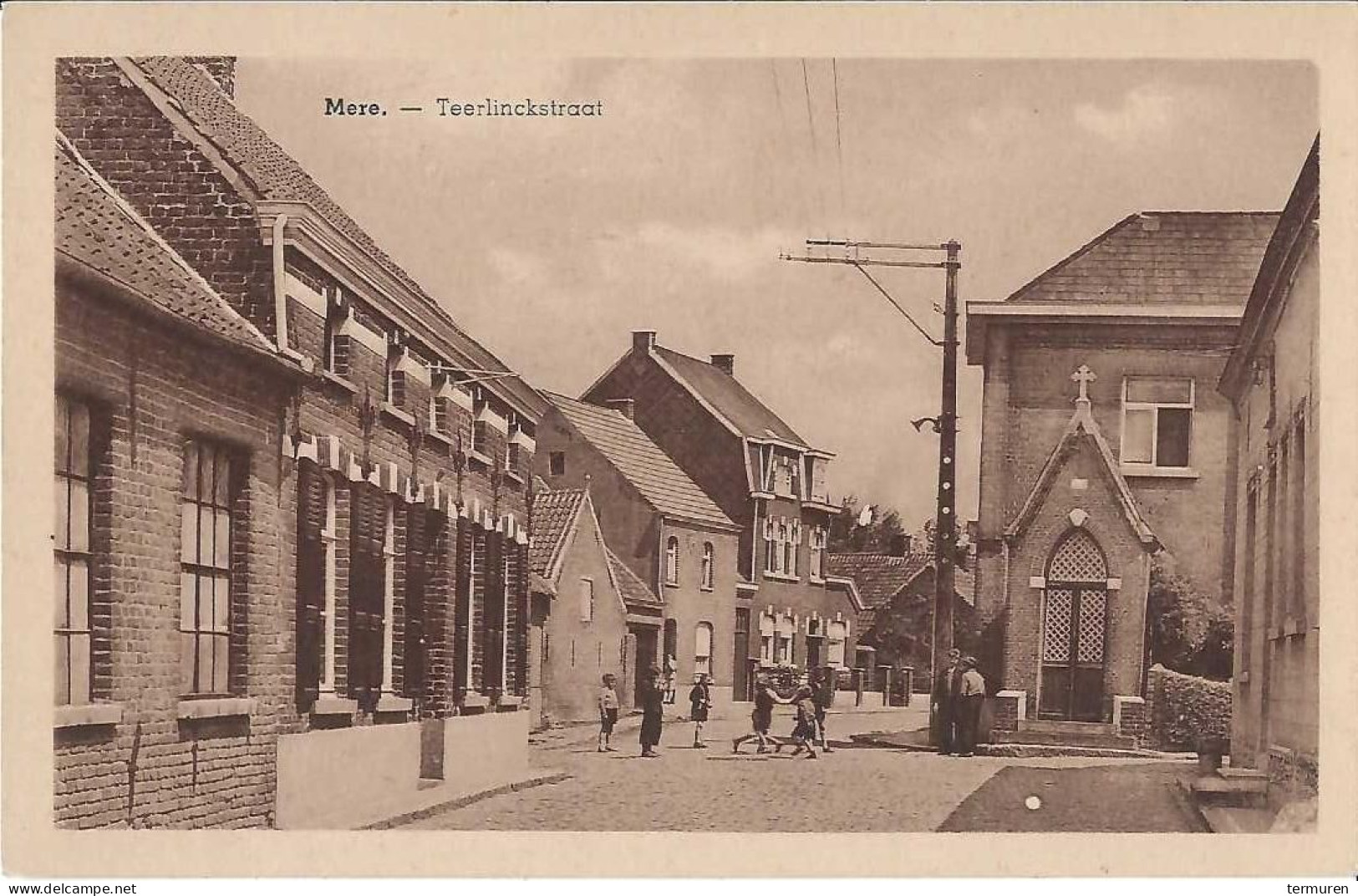 Mere :Teerlinckstraat  (uitgave Weduwe Schelfhout Teerlinckstraat) - Erpe-Mere