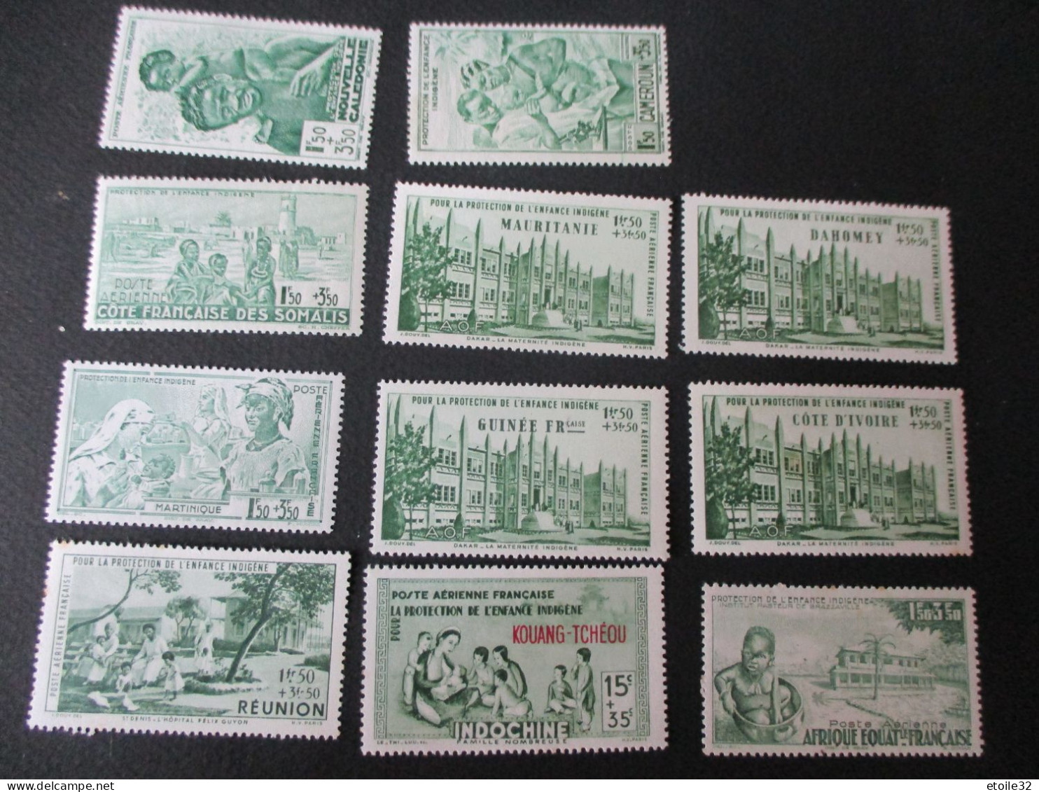 28 Valeurs * - 1950 Œuvres Sociales De La France D'Outre-Mer