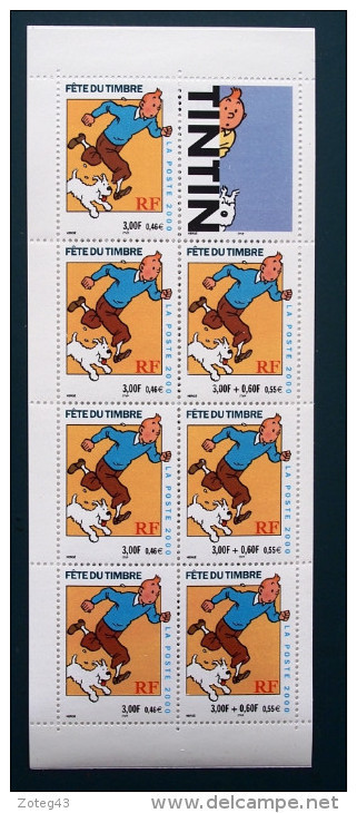 FRANCE Carnet  FETE Du TIMBRE 2000 N° BC 3305, Neuf Et Non Plié, (3303a + 3304)**TINTIN ET MILOU - Stamp Day