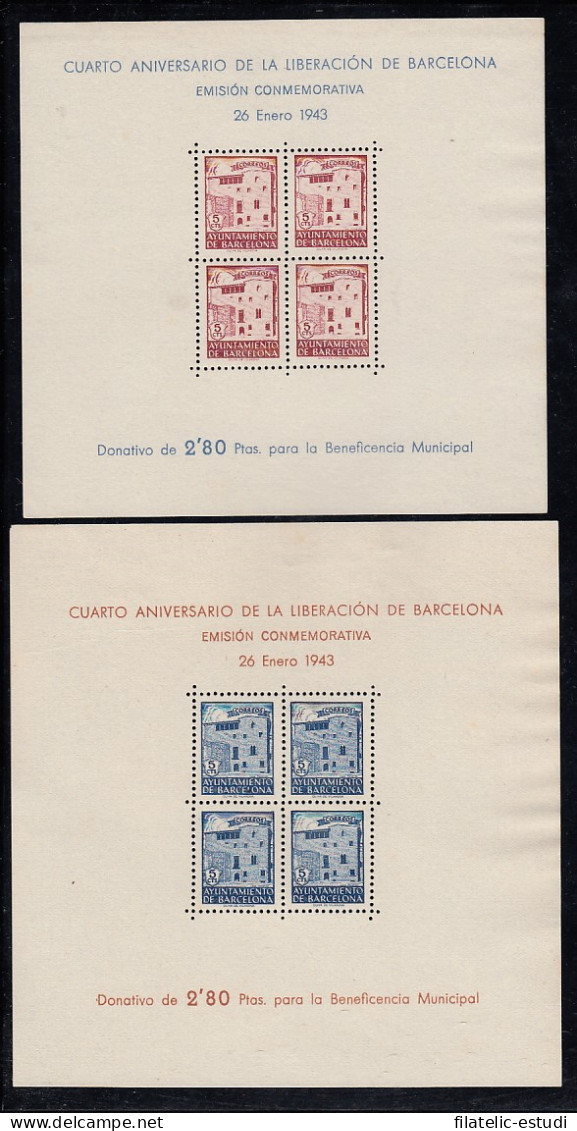 Barcelona 47/48 Aniv.  Liberación 1943 Sin Dentar Margen Inferior - Barcellona