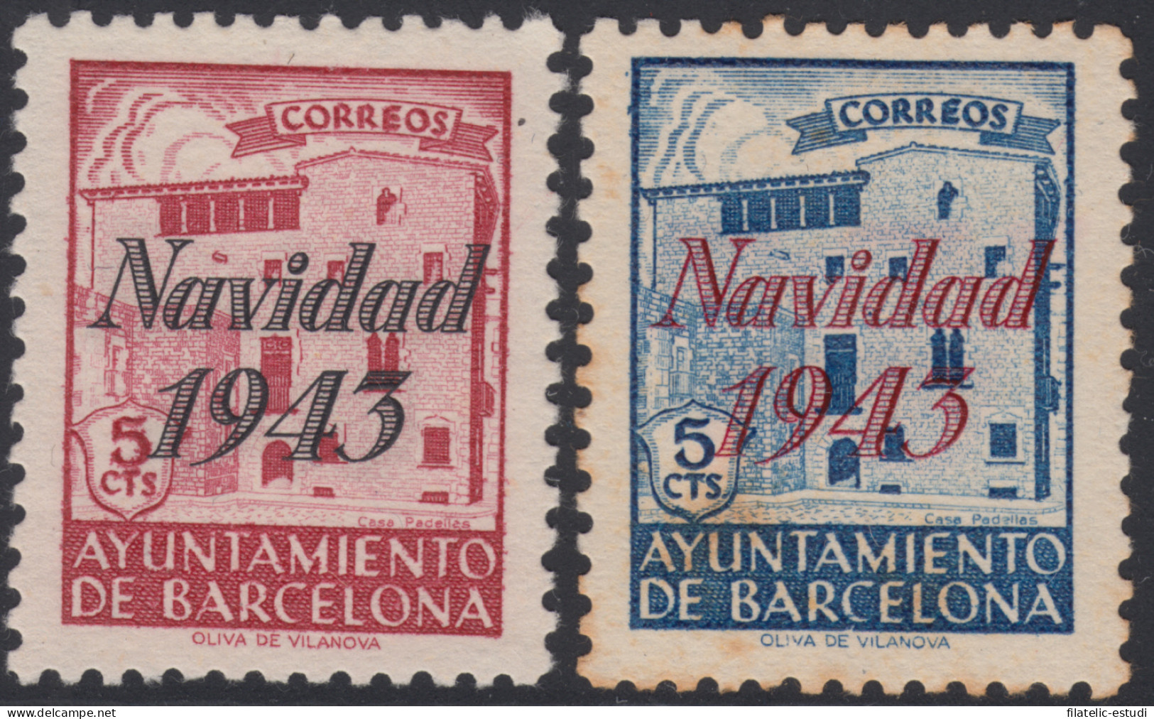 Barcelona SH 53/54 1943 Navidad MNH - Barcelona