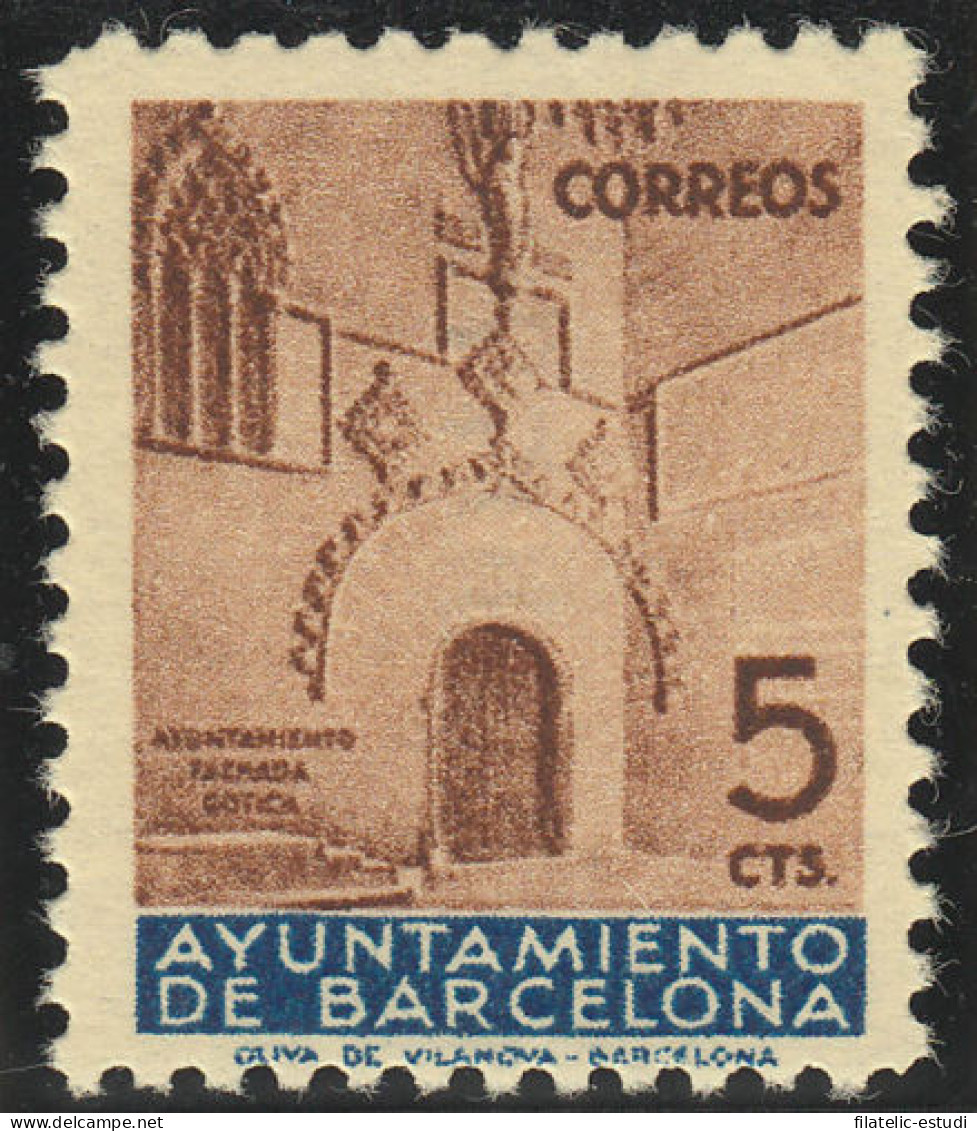 Barcelona 13 1936 Puerta Gótica Del Ayuntamiento MNH - Barcellona