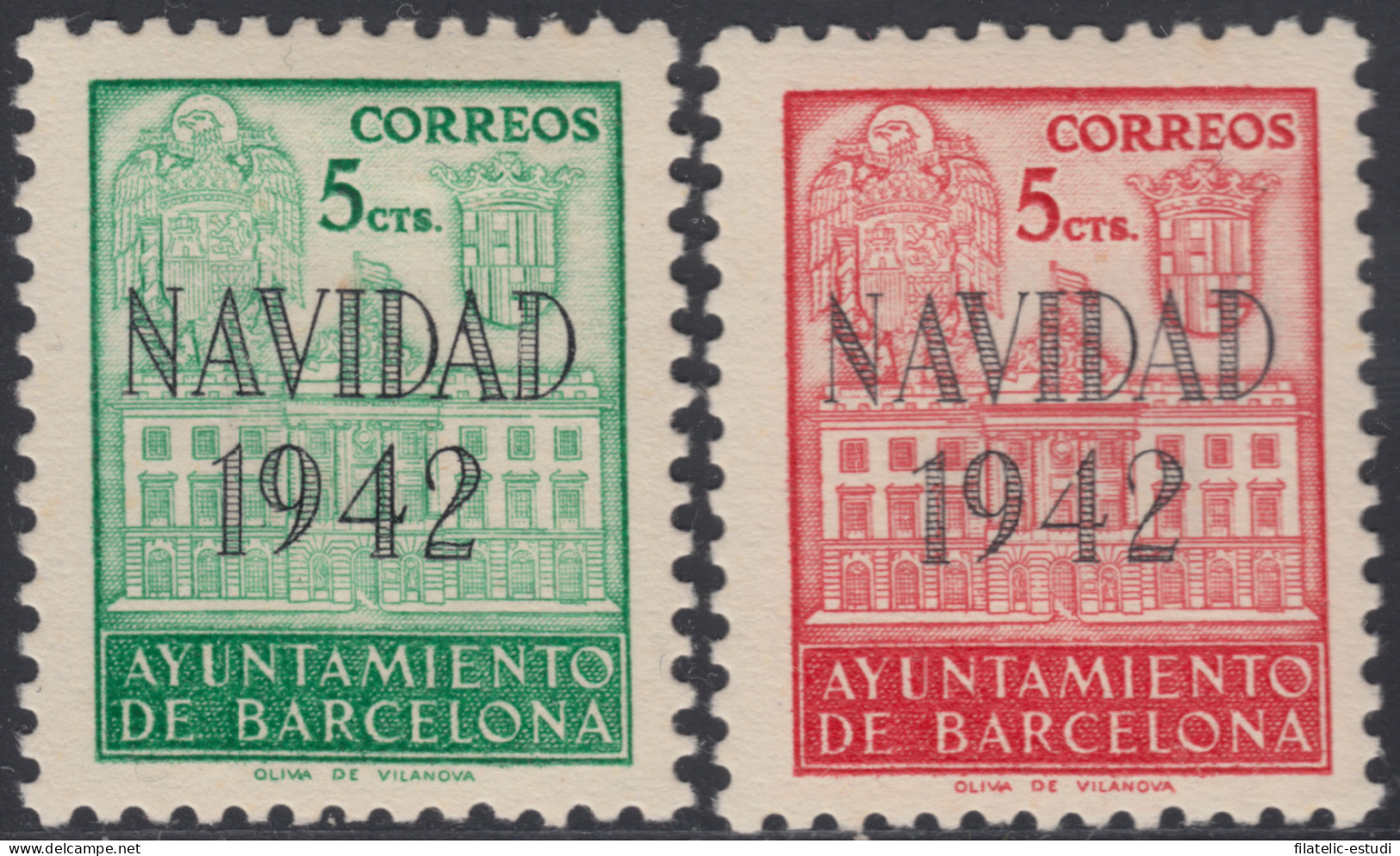 Barcelona SH 40/41 1942 Navidad MH - Barcelona