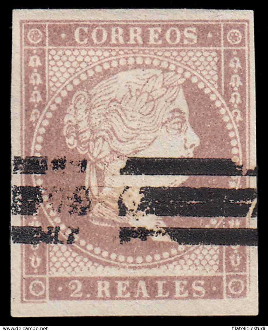 España Spain Barrados 50 1856-59 Isabel II - Other & Unclassified