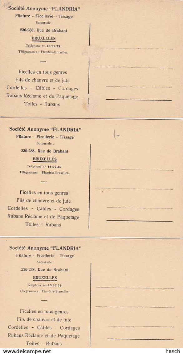 2810	122	Bruxelles, Société Anonyme ‘’Flandria’’ (3 Cartes) - Ambachten