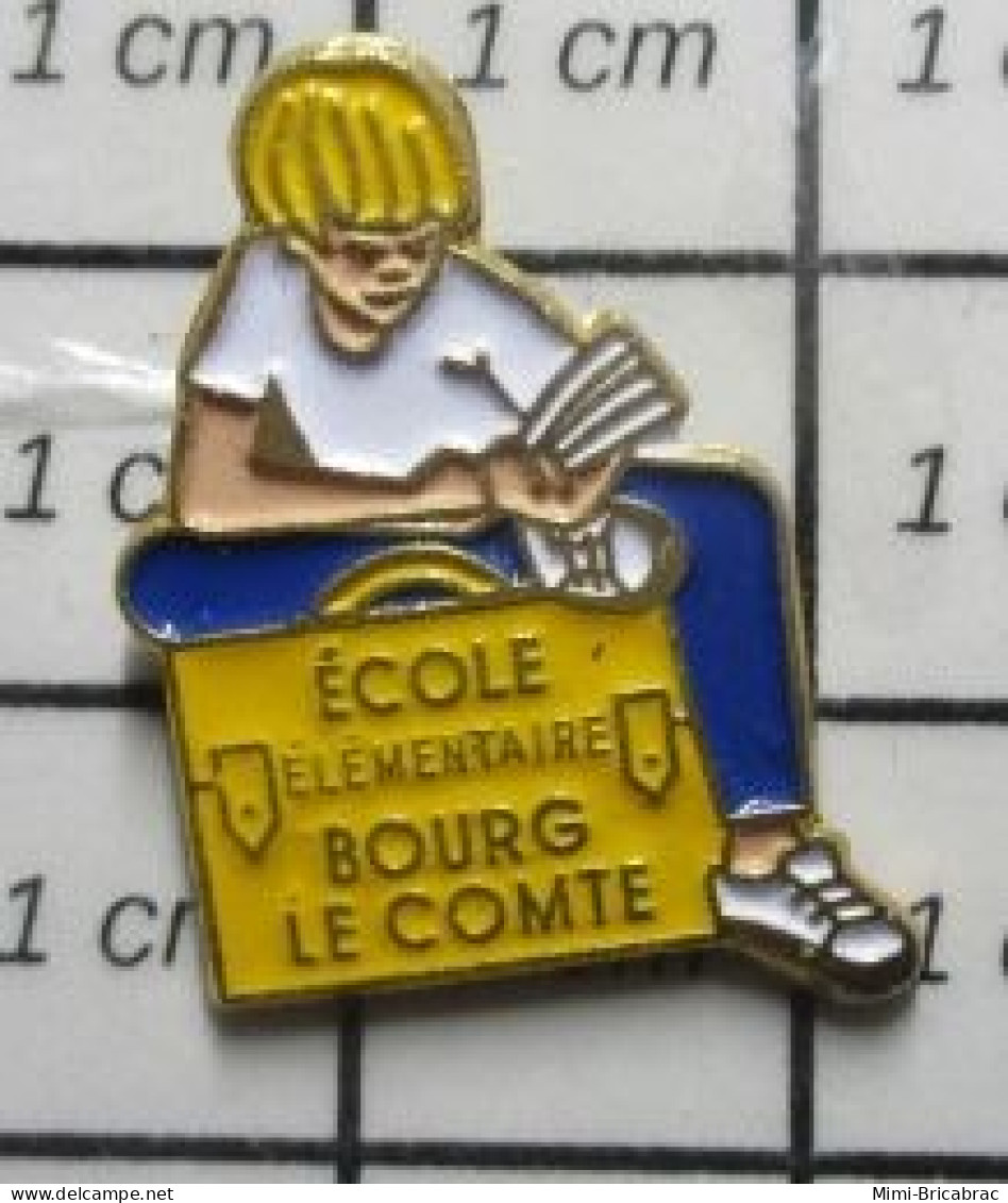 715B  Pin's Pins / Beau Et Rare / ADMINISTRATIONS /  École élémentaire BOURG LE COMTE Mais Pas La Comtesse - Administraties