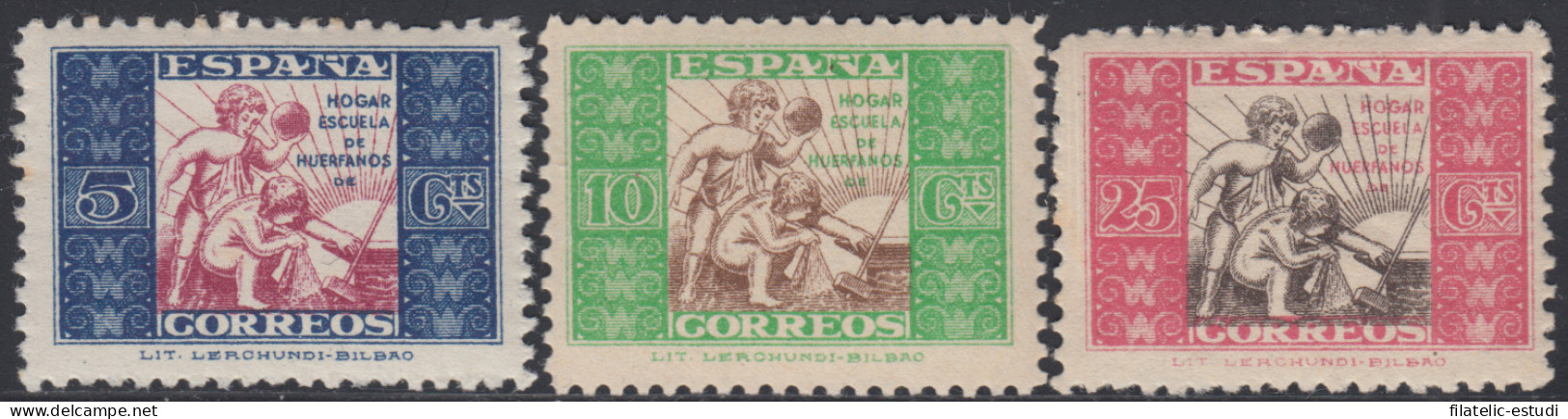España Spain Beneficencia Huérfanos Correos 9/11 1937 Infancia MH - Liefdadigheid