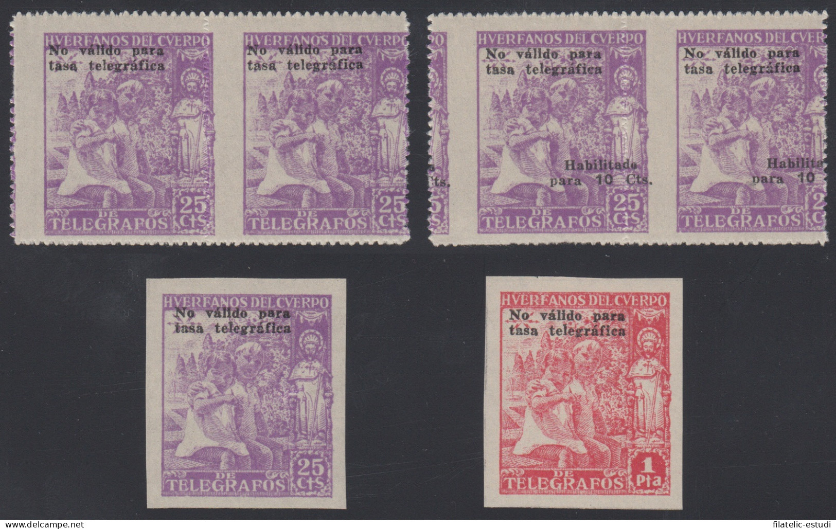 España Spain Beneficencia Huérfanos De Telégrafos 19s/20s 1938 Niños MNH - Bienfaisance