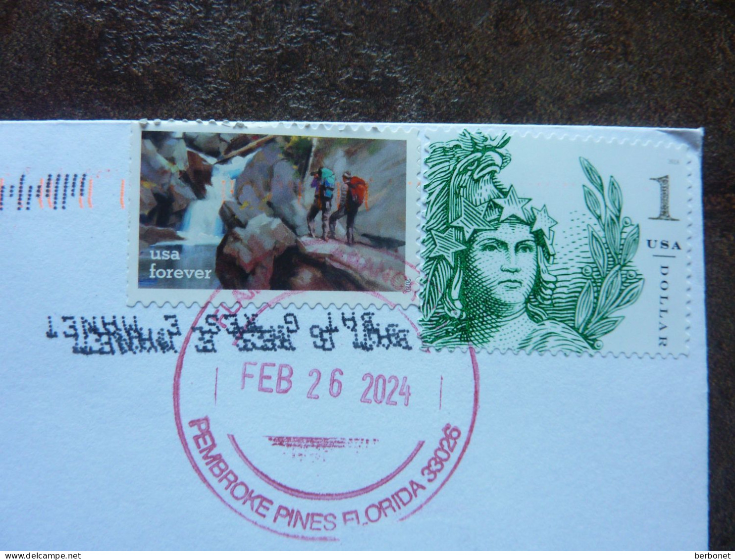 2024  2 Stamps Used On A Letter - Oblitérés