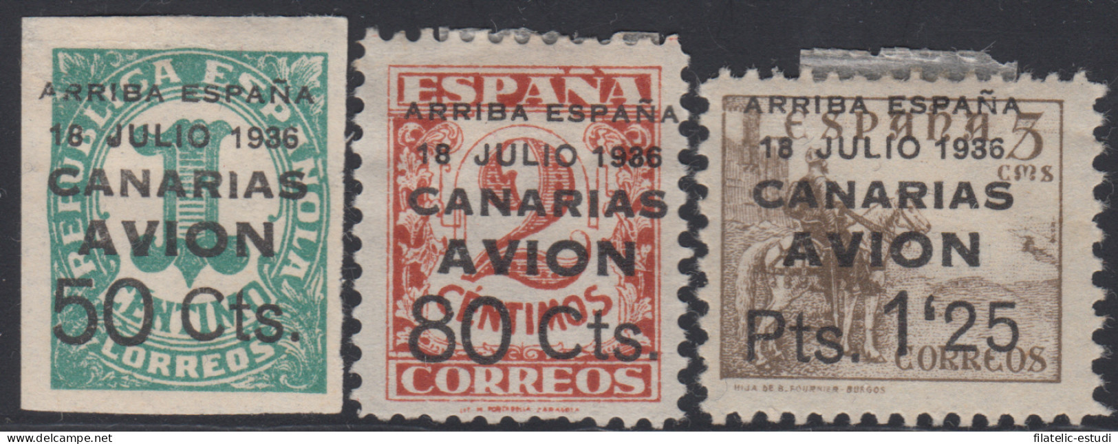 España Spain Canarias 20/22 1937 Cifras Y Cid Numbers  Avión MH - Autres & Non Classés