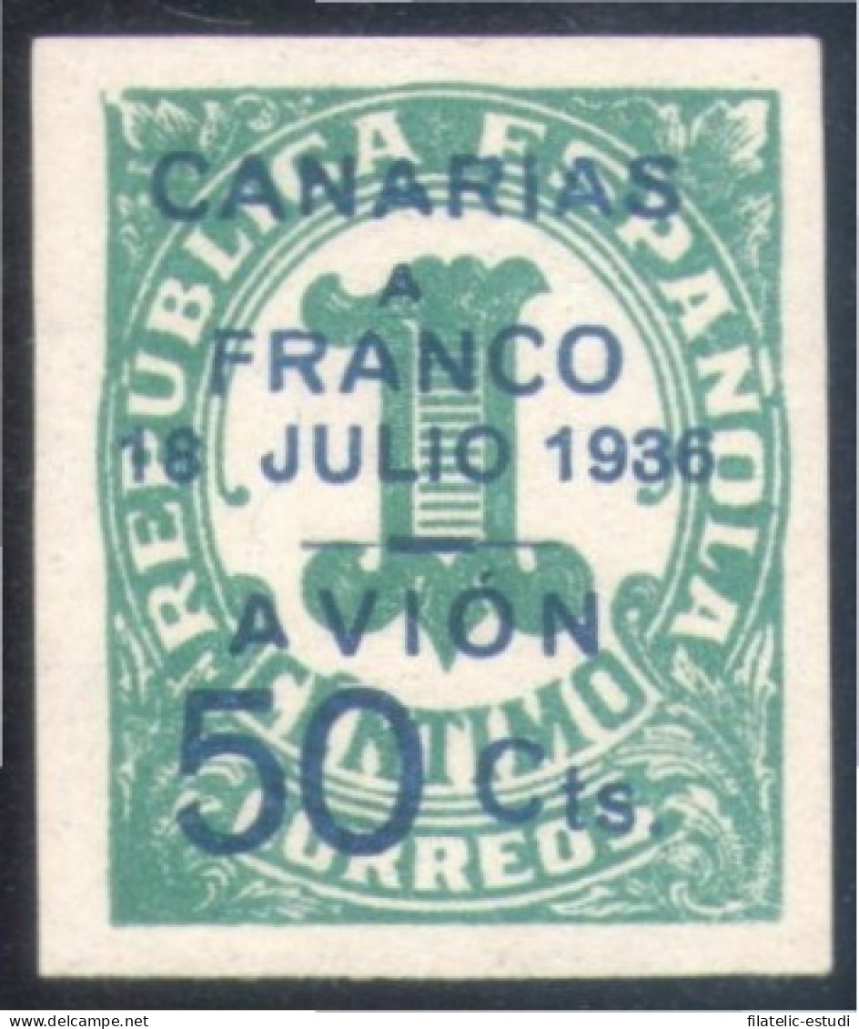 España Spain Canarias 20 1937 Variedad MNH - Autres & Non Classés