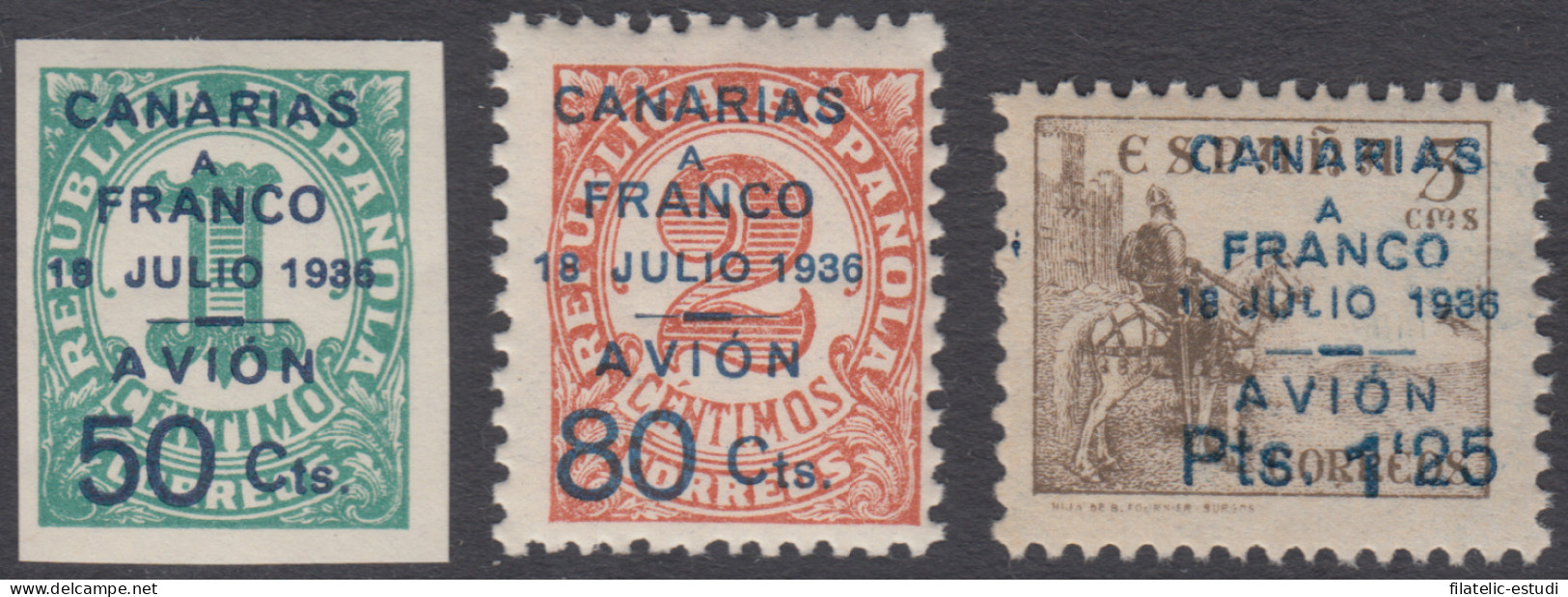 España Spain Canarias 11/13 1937 Canarias A Franco MNH - Sonstige & Ohne Zuordnung