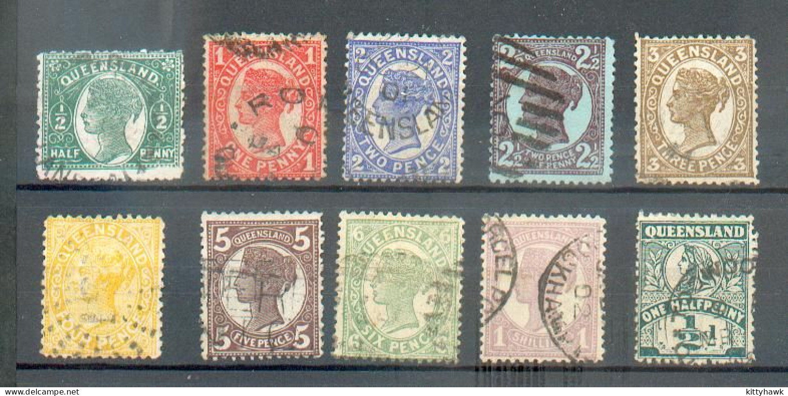 B 173 - QUEENSLAND - YT 77 à 79 - 81 à 86 - 88 ° Obli - Used Stamps