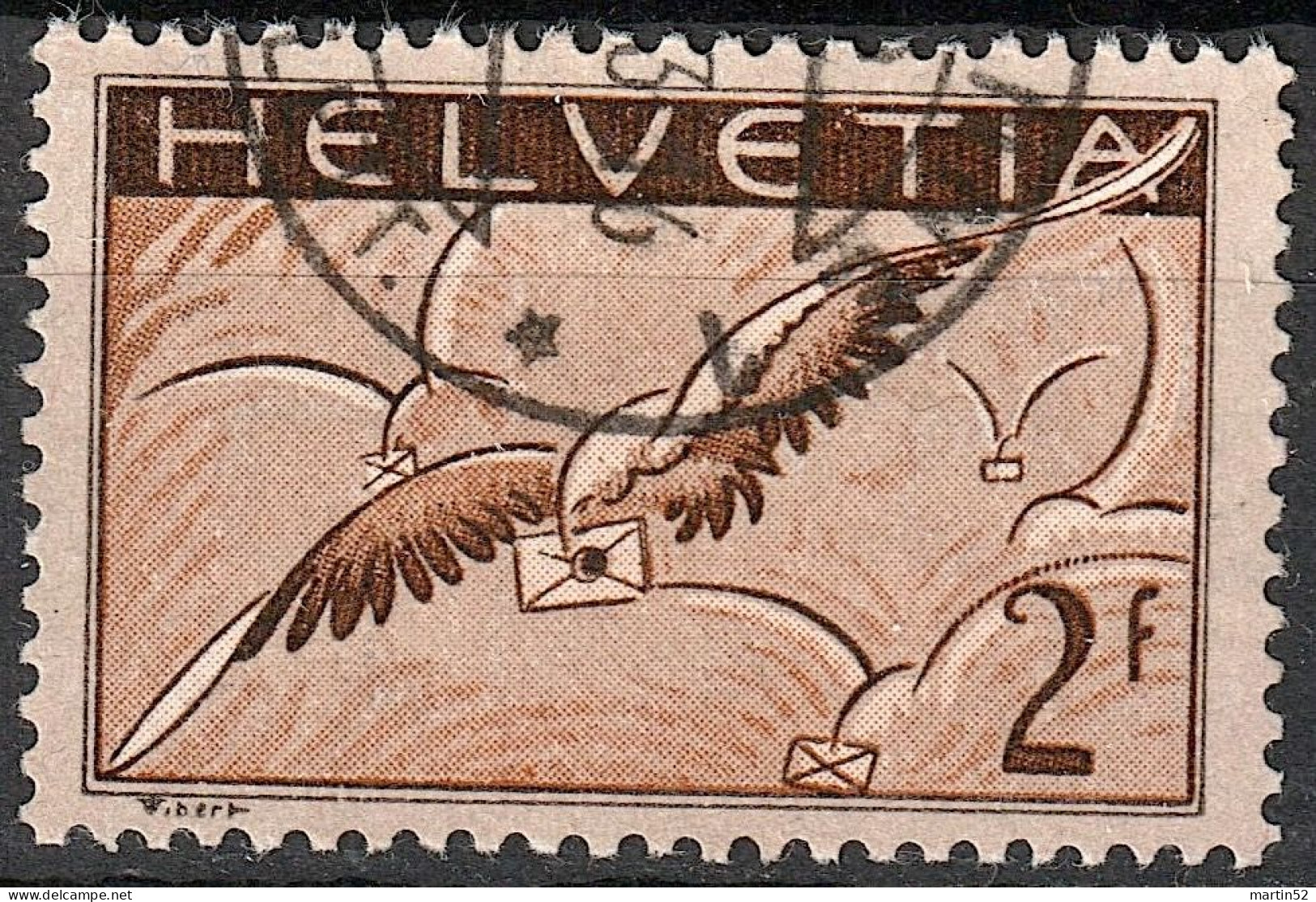 Schweiz Suisse 1930: Brieftaube  Pigeon Dove Zu Flug 13y Mi 245x Yv PA13 Glatt Lisse ⊙ LAUSANNE ?.?.33 (Zu CHF 140.00 - Gebraucht