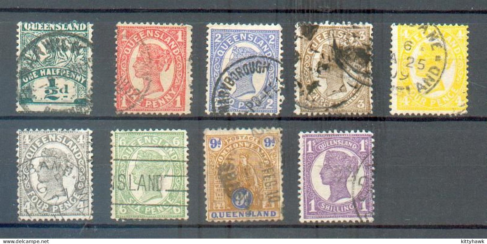 B 174 - QUEENSLAND - YT 93 à  98 / 100 à 102 ° Obli - Used Stamps