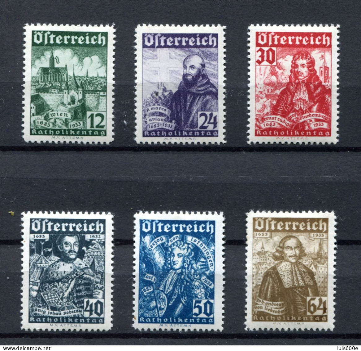 1933.AUSTRIA.OSTERRREICH.YVERT 431/36*.NUEVOS CON FIJASELLOS(MH).CATALOGO 240€ - Ungebraucht