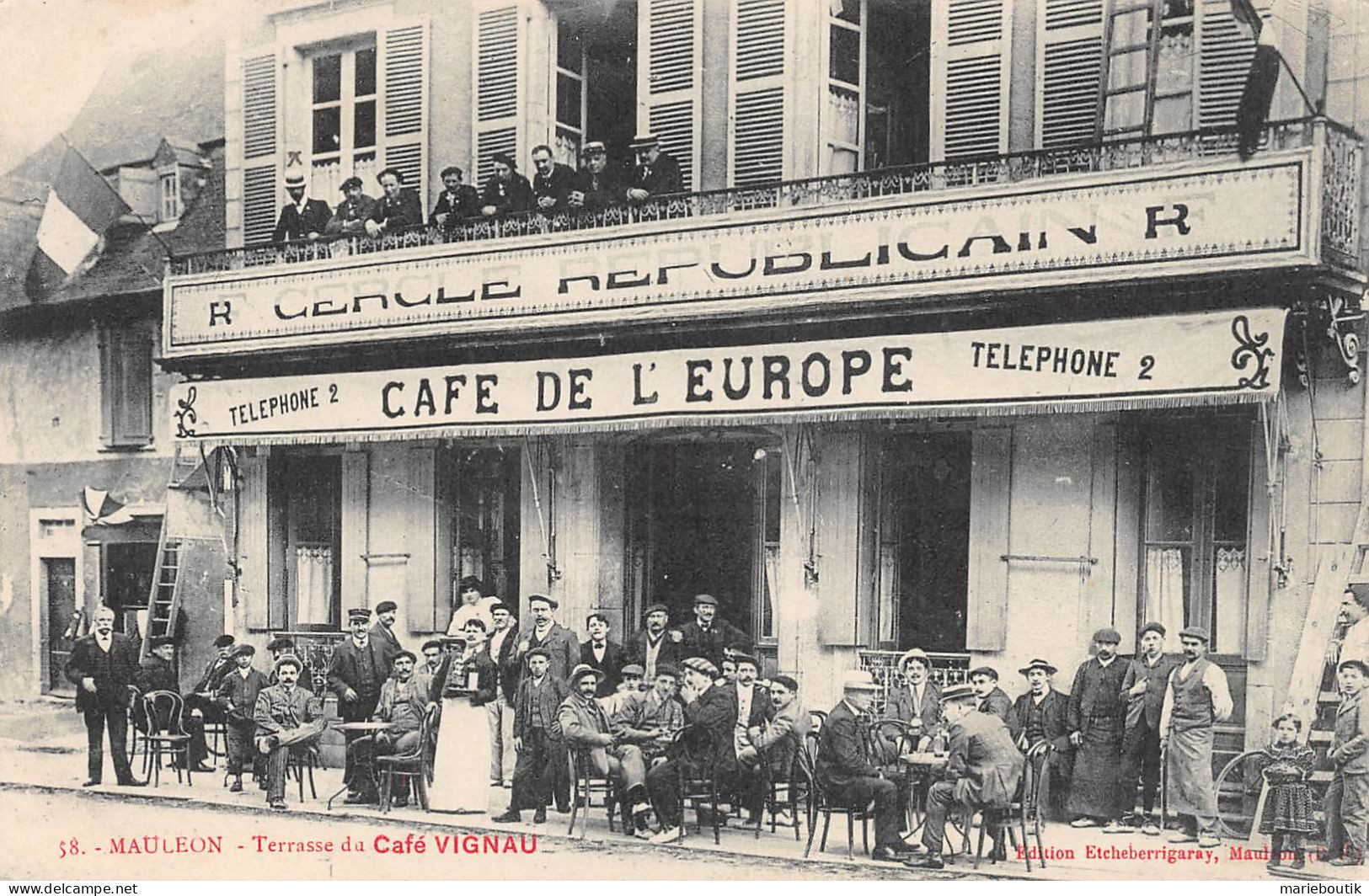 Mauléon – Café De L'Europe – La Terrasse Du Café Vignau (2)   - Mauleon Licharre