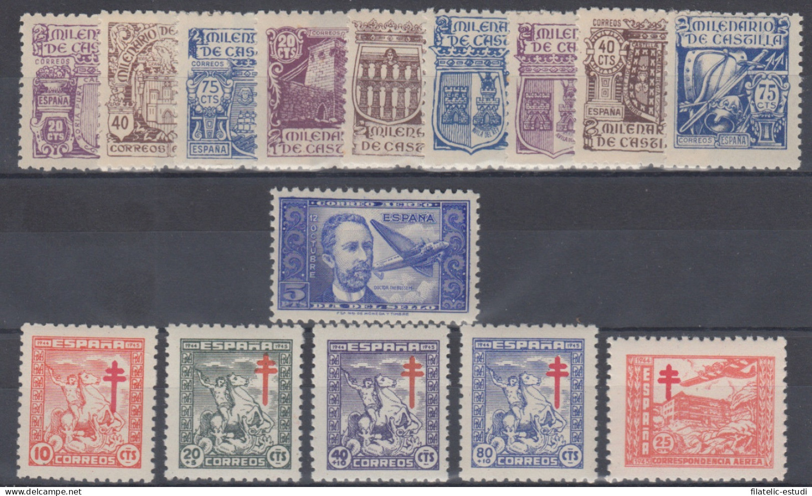 España Spain Año Completo Year Complete 1944 MH - Annate Complete