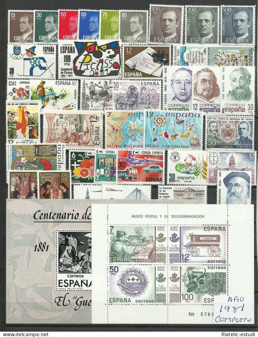 España Spain Año Completo Year Complete 1981 MNH - Años Completos