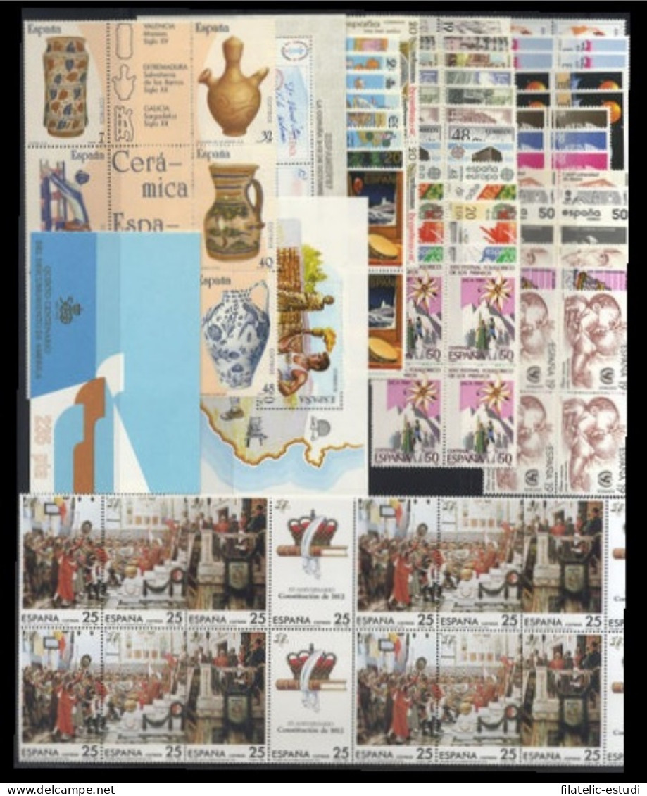 España Spain Año Completo Year Complete 1987 BL. 4 MNH - Años Completos