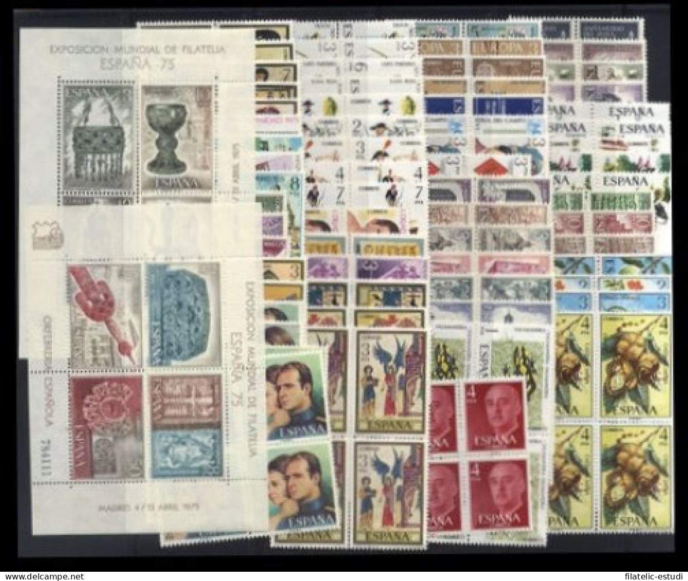 España Spain Año Completo Year Complete 1975 Bl.4 MNH - Années Complètes