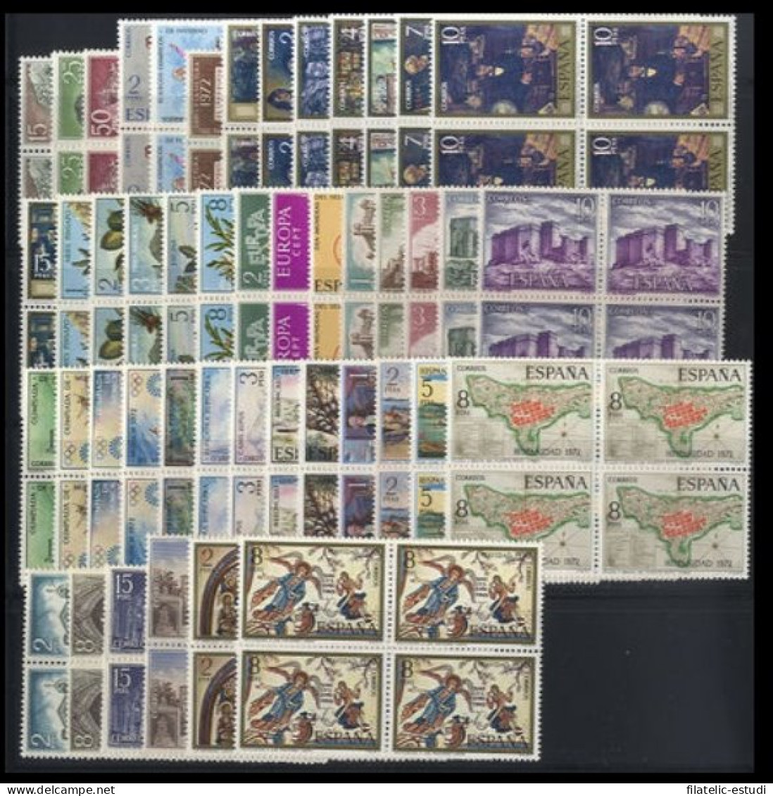 España Spain Año Completo Year Complete 1972 BL.4 MNH - Années Complètes