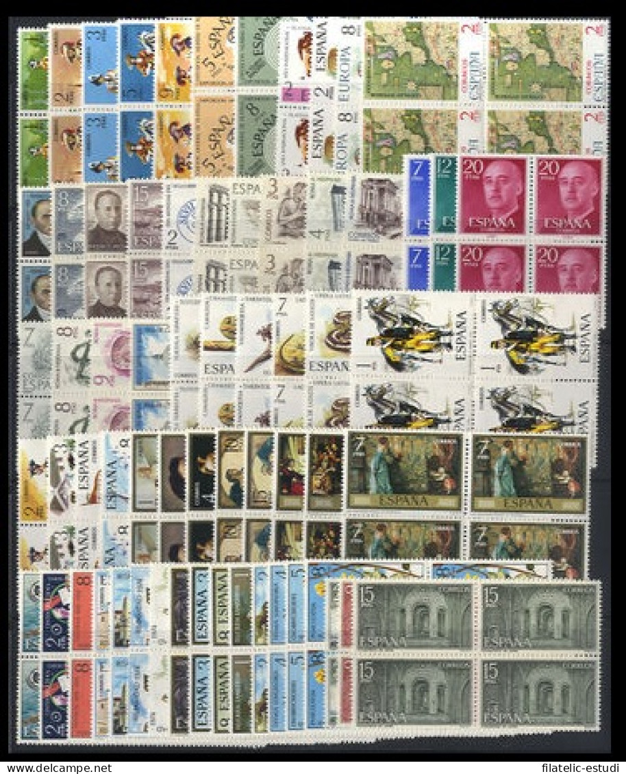 España Spain Año Completo Year Complete 1974 BL.4 MNH - Ganze Jahrgänge