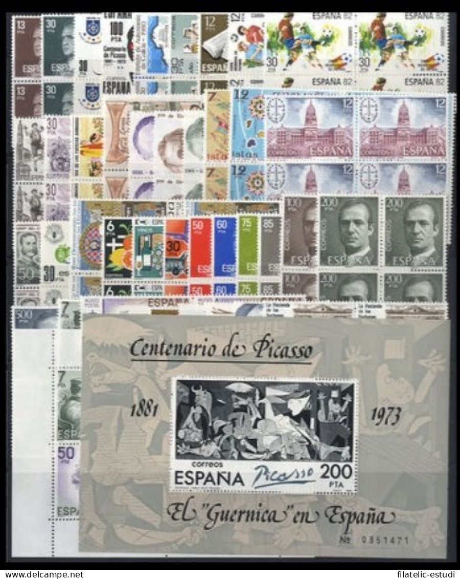 España Spain Año Completo Year Complete 1981 BL. 4 + 4 HB MNH - Años Completos