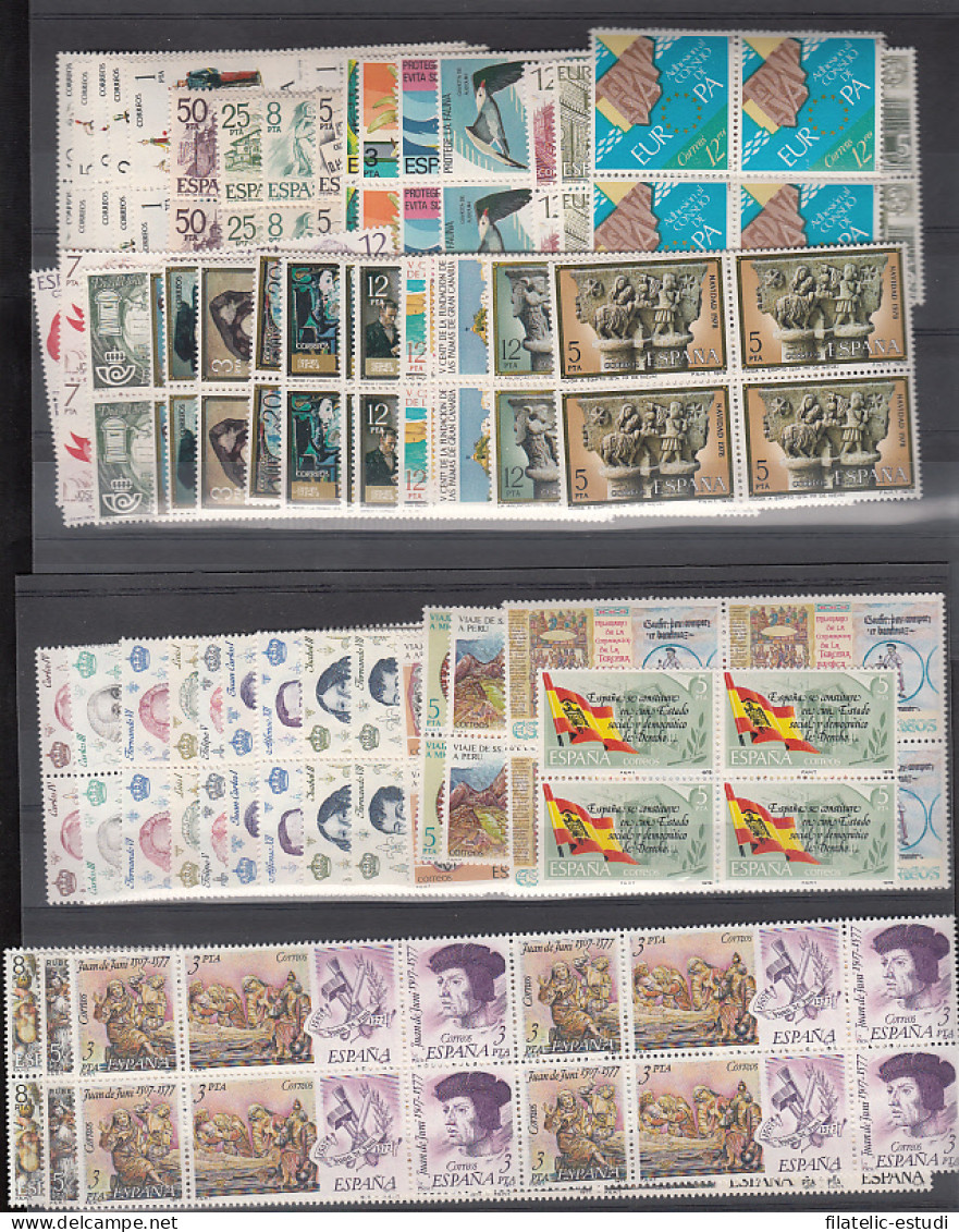 España Spain Año Completo Year Complete 1978 BL.4 MNH - Volledige Jaargang