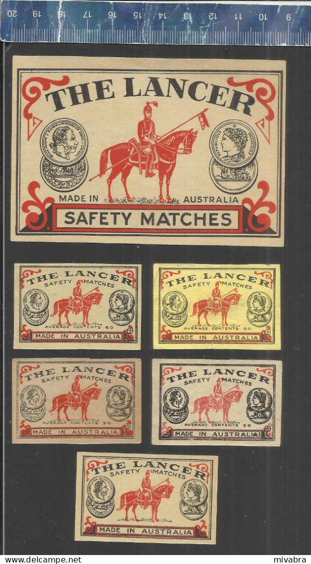 THE LANCER   OLD AUSTRALIAN MATCHBOX LABELS - Boites D'allumettes - Etiquettes
