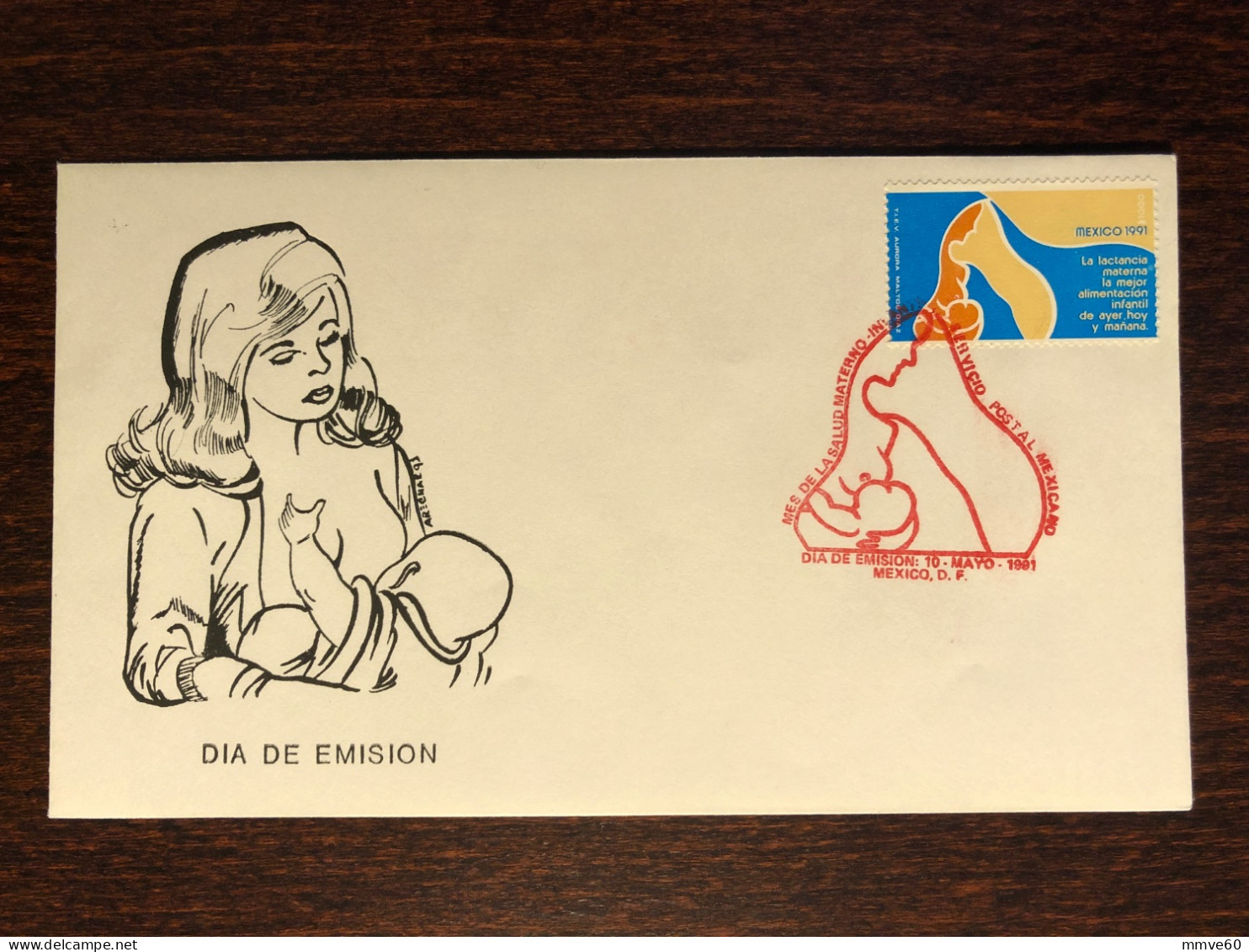 MEXICO FDC COVER 1991 YEAR BREAST FEEDING HEALTH MEDICINE STAMPS - Mexique