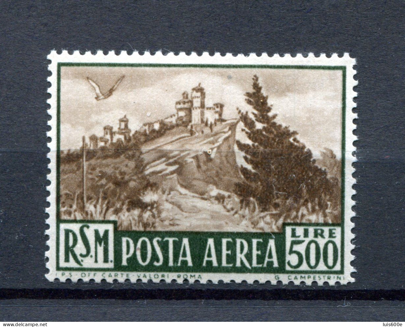 1951.SAN MARINO.AEREO.YVERT 86**.NUEVO SIN FIJAASELLOS(MNH).CATALOGO 330€ - Airmail