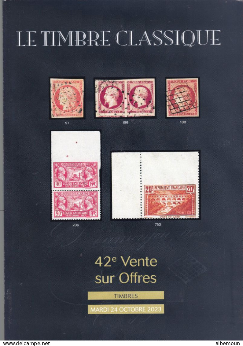 Jamet Baudot Pothion Lettre: Vente Sur Offres Et Timbre Classique Vente Octobre   2023   Impeccable - Catalogues For Auction Houses