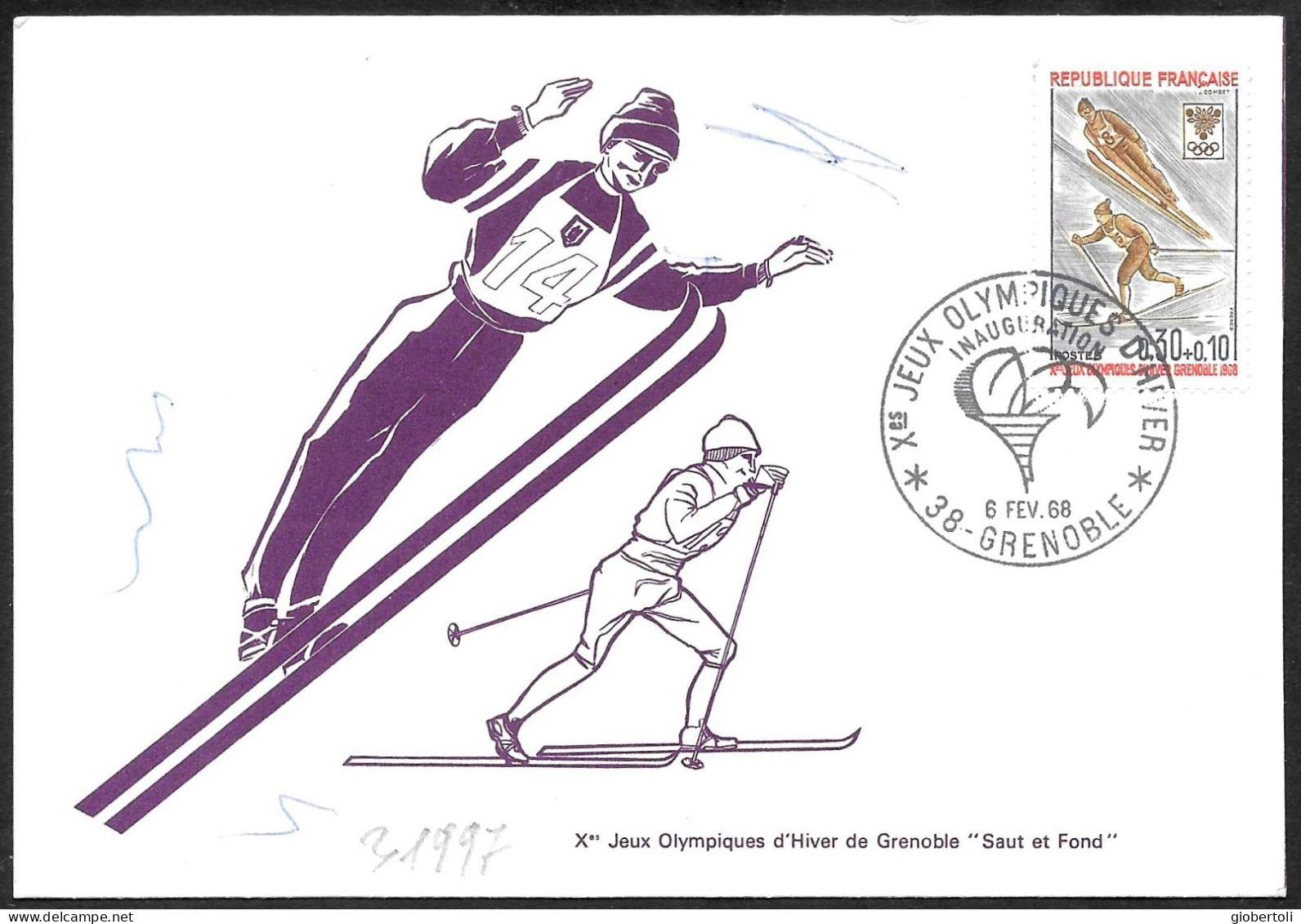 Francia/France: Maximum, Salto E Sci Di Fondo, Jumping And Cross-country Skiing, Saut Et Ski De Fond - Inverno1968: Grenoble