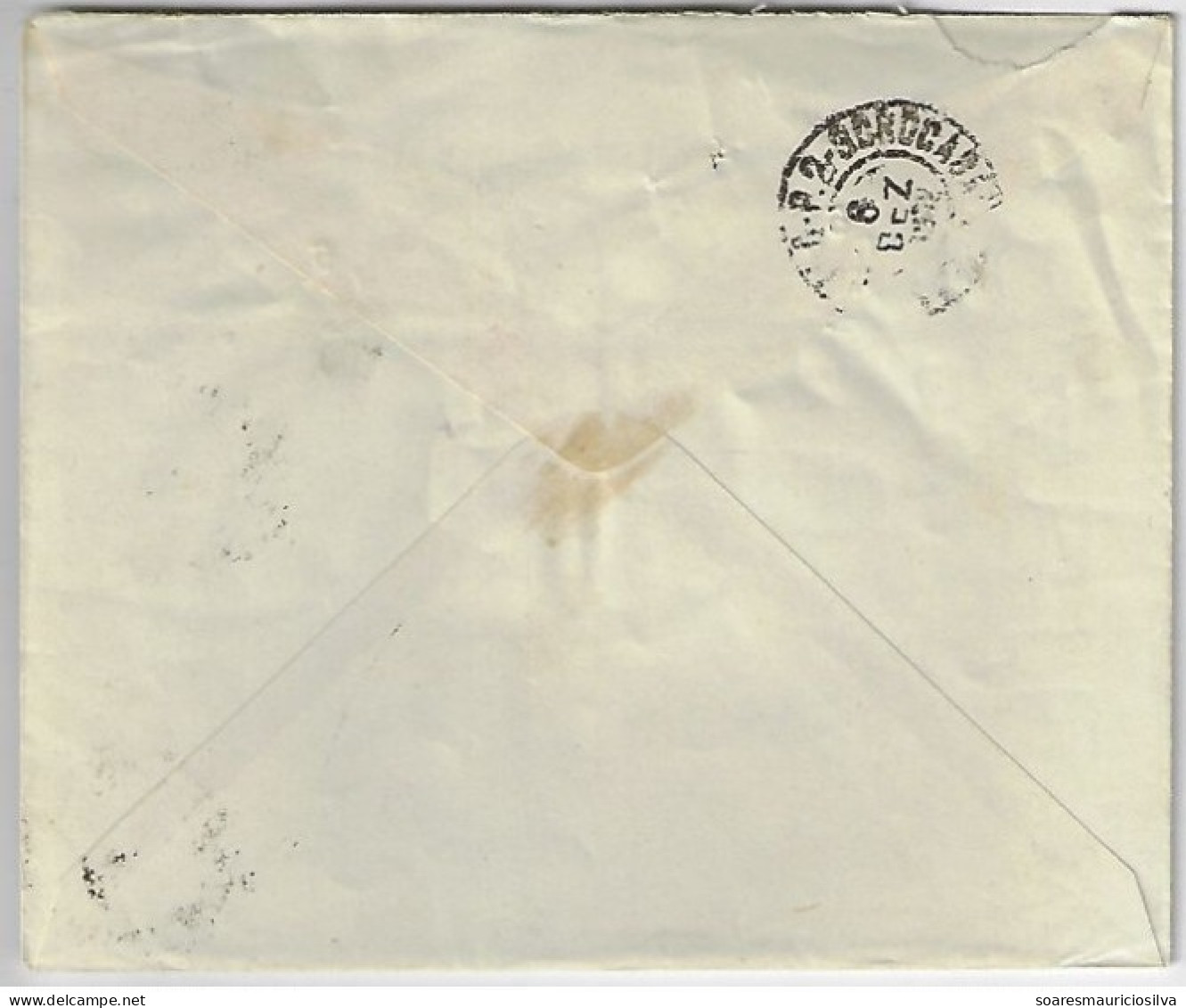 Brazil 1932 Postal Stationery Cover From Santa Cruz Do Rio Pardo Sorocaba Hague Netherlands Additional Stamp 500 Réis - Postwaardestukken