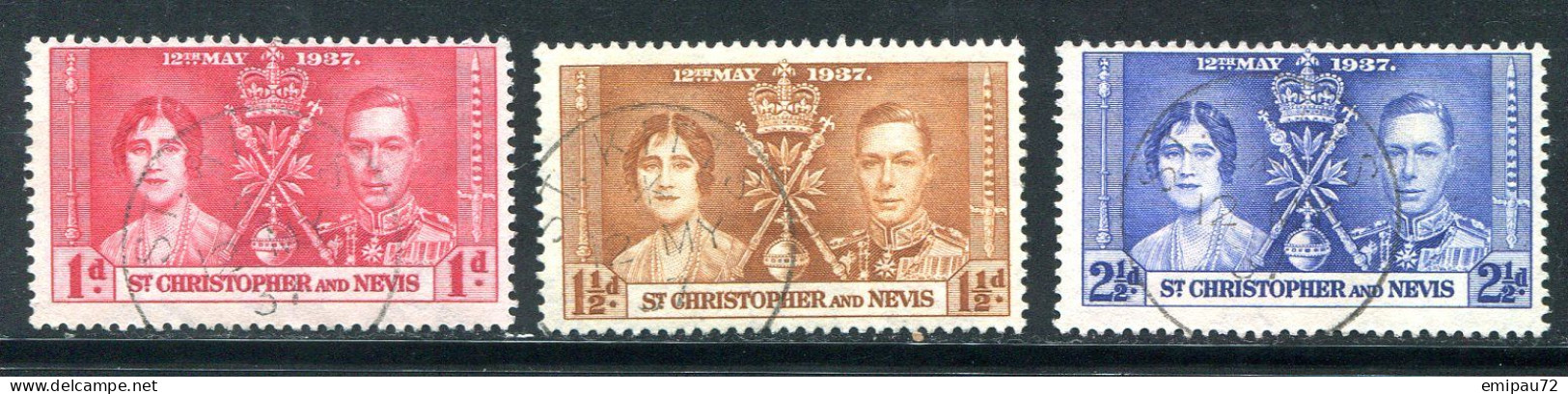 SAINT CHRISTOPHE-NEVIS-ANGUILLA- Y&T N°90 à 92- Oblitérés - St.Christopher-Nevis-Anguilla (...-1980)