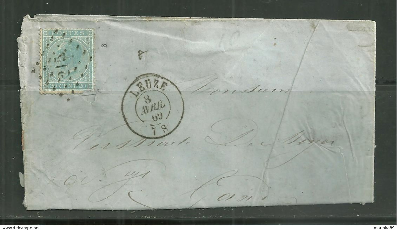 LAC LEUZE 215 DE 1869 - Postmarks - Points
