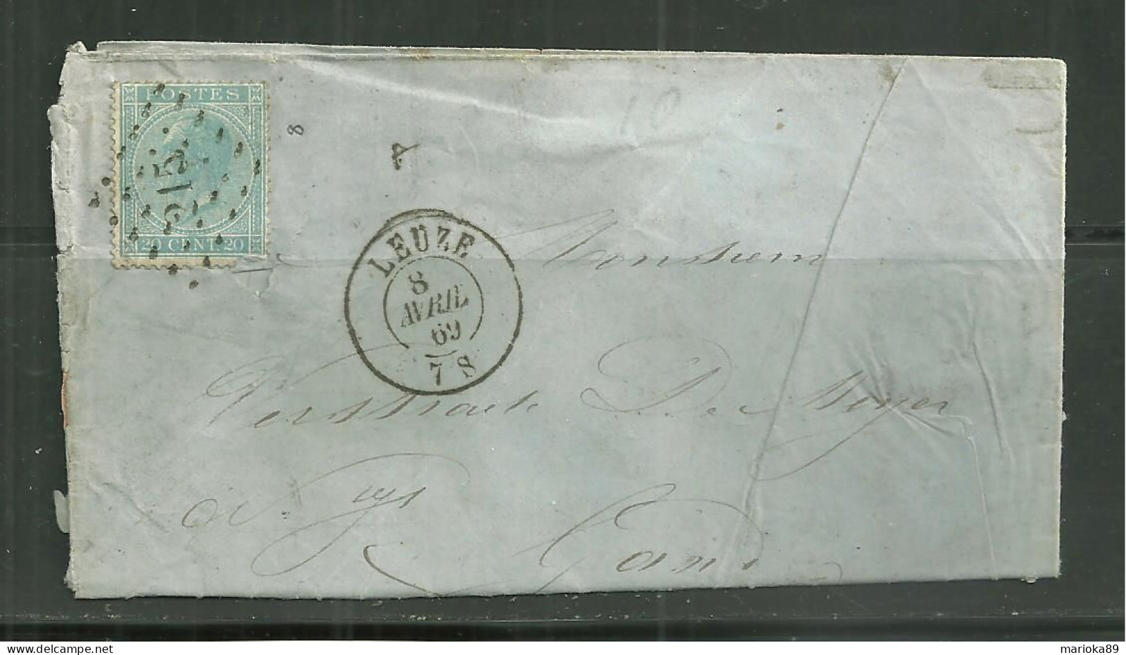 LAC LEUZE 215 DE 1869 - Matasellado Con Puntos