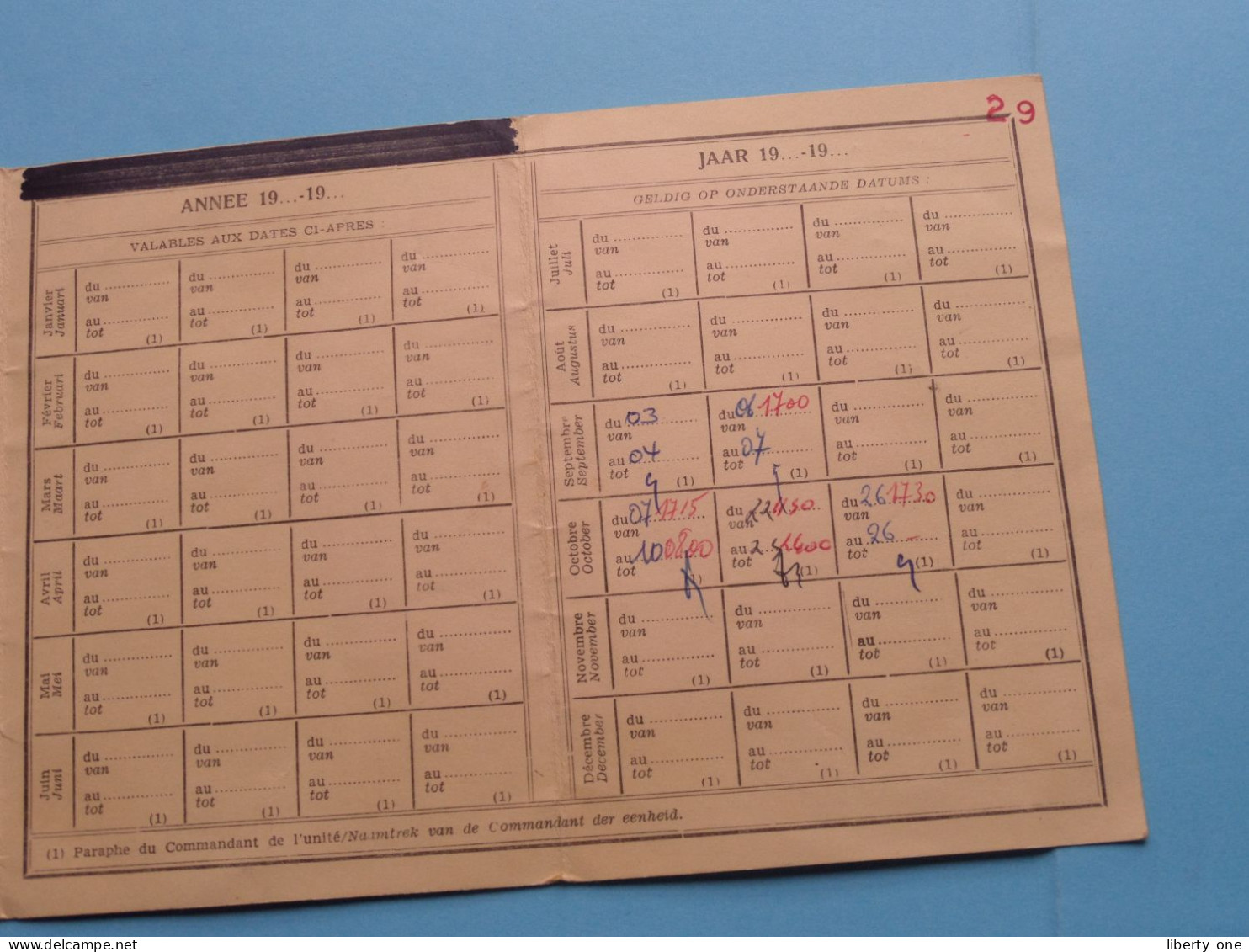 GUNSTVERLOF- En VERGUNNINGSKAART 66/37891 Nivelle ( Tournay ) 1966 ( See/Zie/voir > Scans ) ! - Documentos