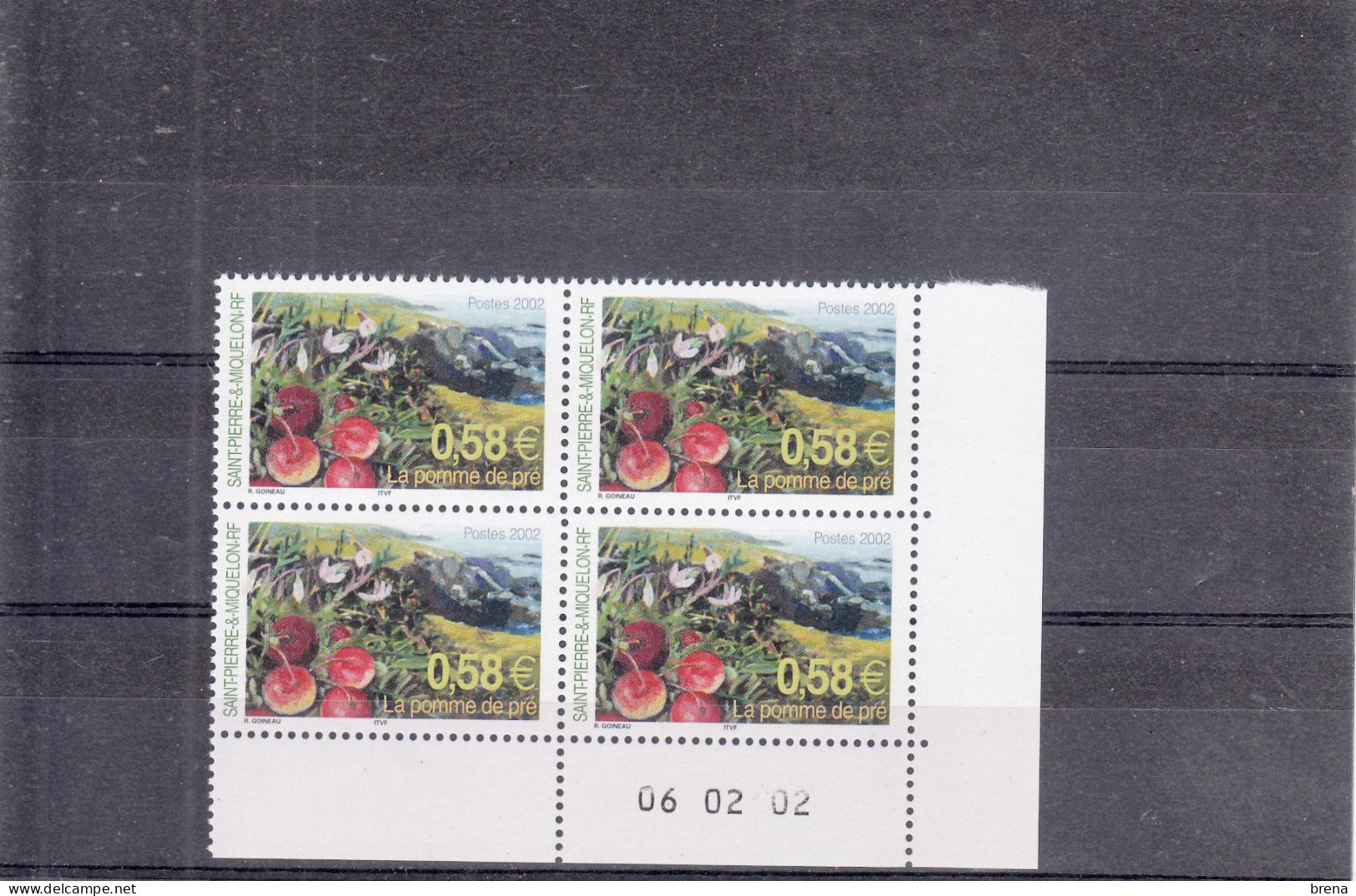 ST PIERRE ET MIQUELON  FLORE ET FRUIT  N° 710/ 740/777 EN  BLOCS DE 4 COINS DATES  NEUF XX - Unused Stamps