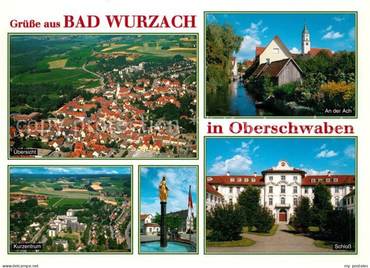 73179094 Bad Wurzach Kurzentrum Partie An Der Ach Schloss Marienbrunnen Fliegera - Bad Wurzach