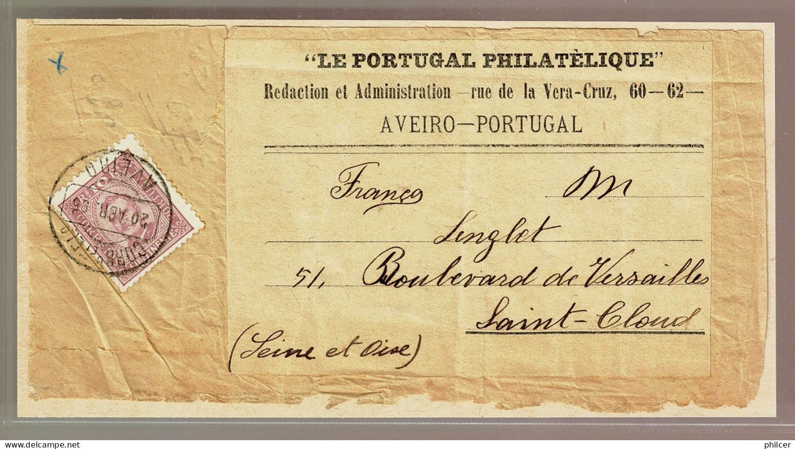 Portugal, 1895, # 68, For Saint-Cloud - Lettres & Documents