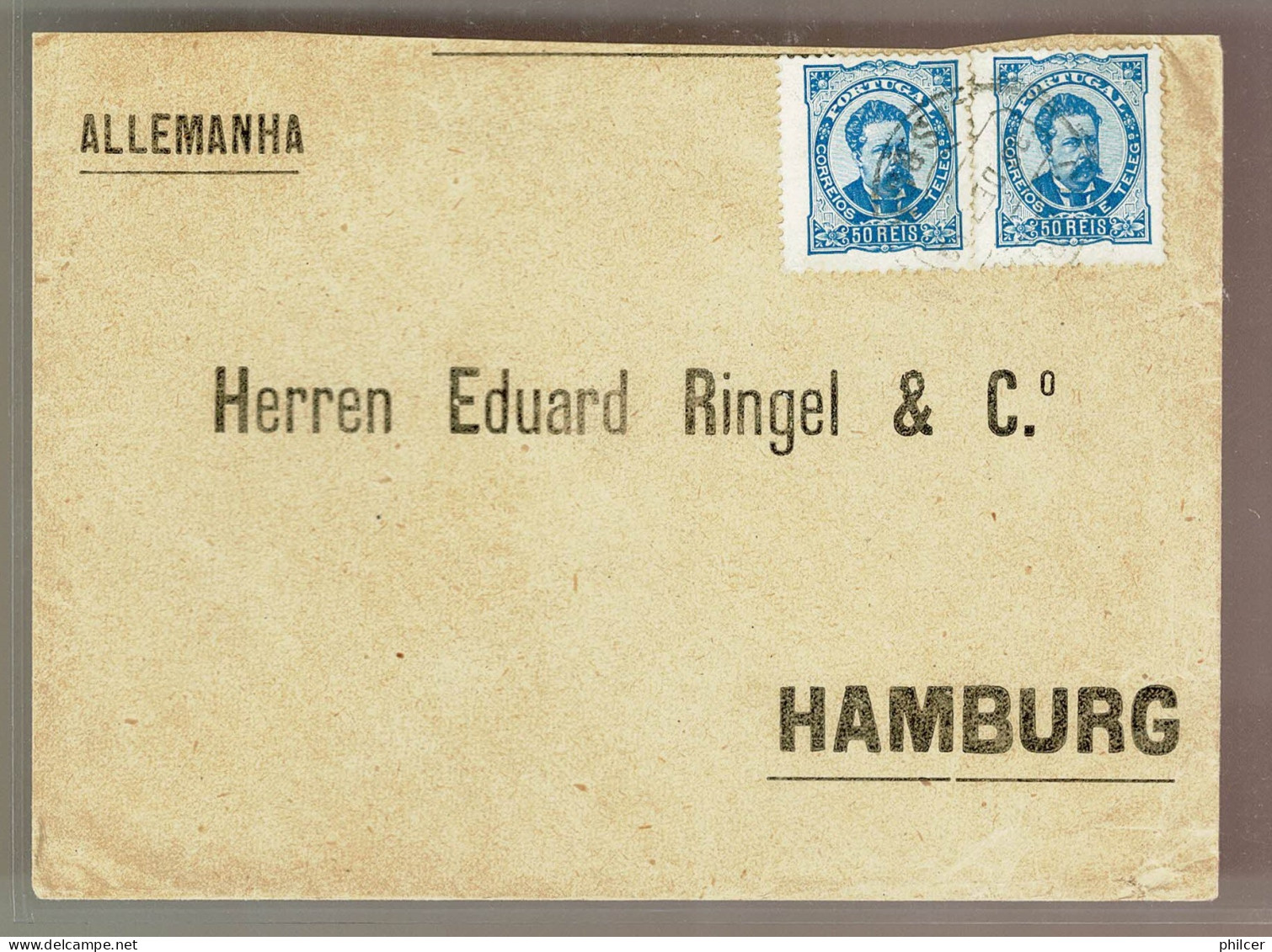 Portugal, 1900, # 58, For Hamburg - Storia Postale