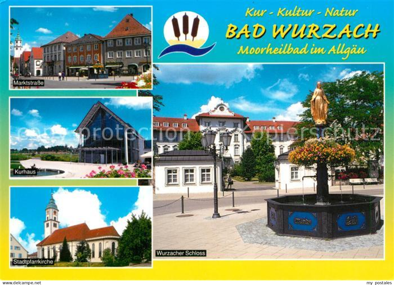 73179092 Bad Wurzach Marktstrasse Kurhaus Stadtpfarrkirche Wurzacher Schloss Bru - Bad Wurzach